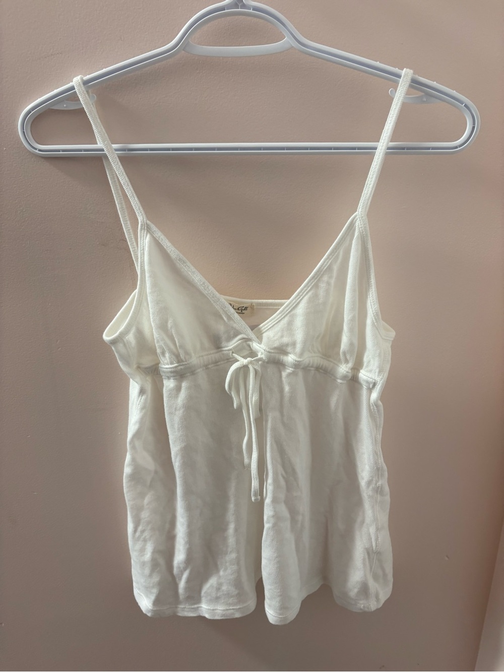 Brandy Melville White Tie-Front Camisole